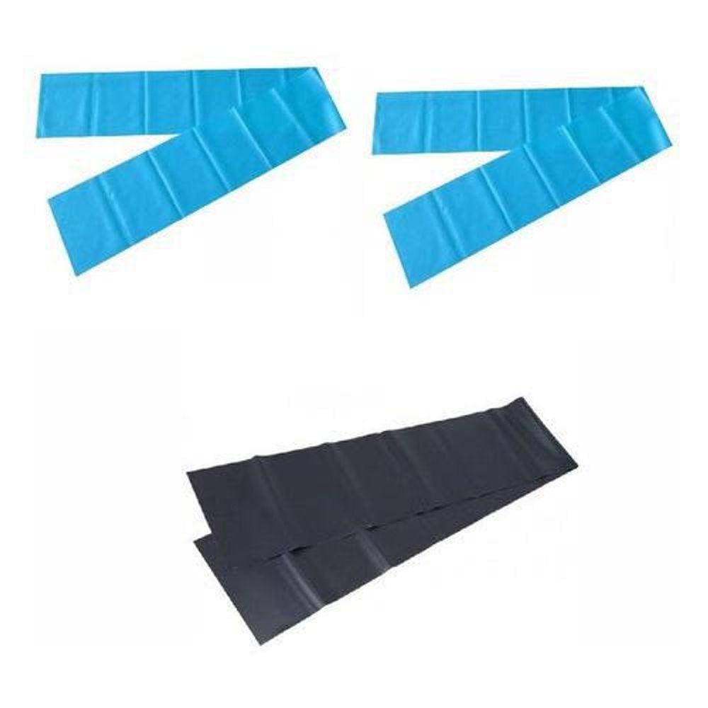 Kit Faixas Elásticas 2 Médias E 1 Forte - 2 Metros