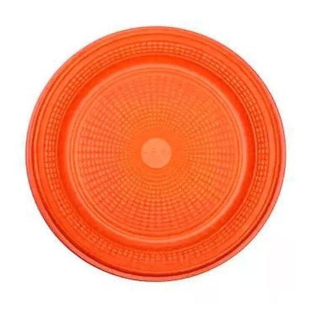 Prato Redondo Bio Laranja 15cm Com 10 Unidades TrikTrik