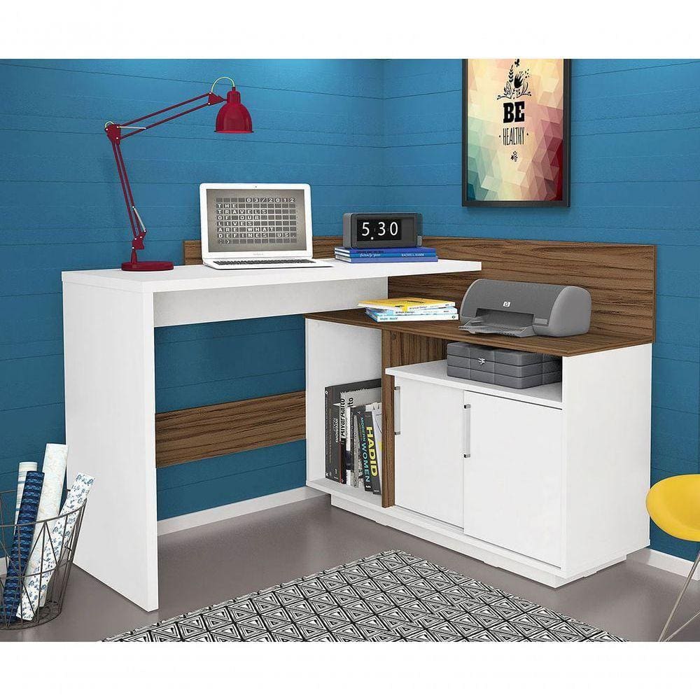 Escrivaninha Office Mega Olivar - Cor: Branco
