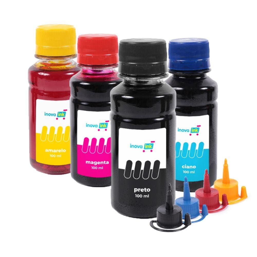 Kit 4 Tintas Impressora xp104 xp204 xp214 xp231 xp241 xp401 100ml Inova Ink