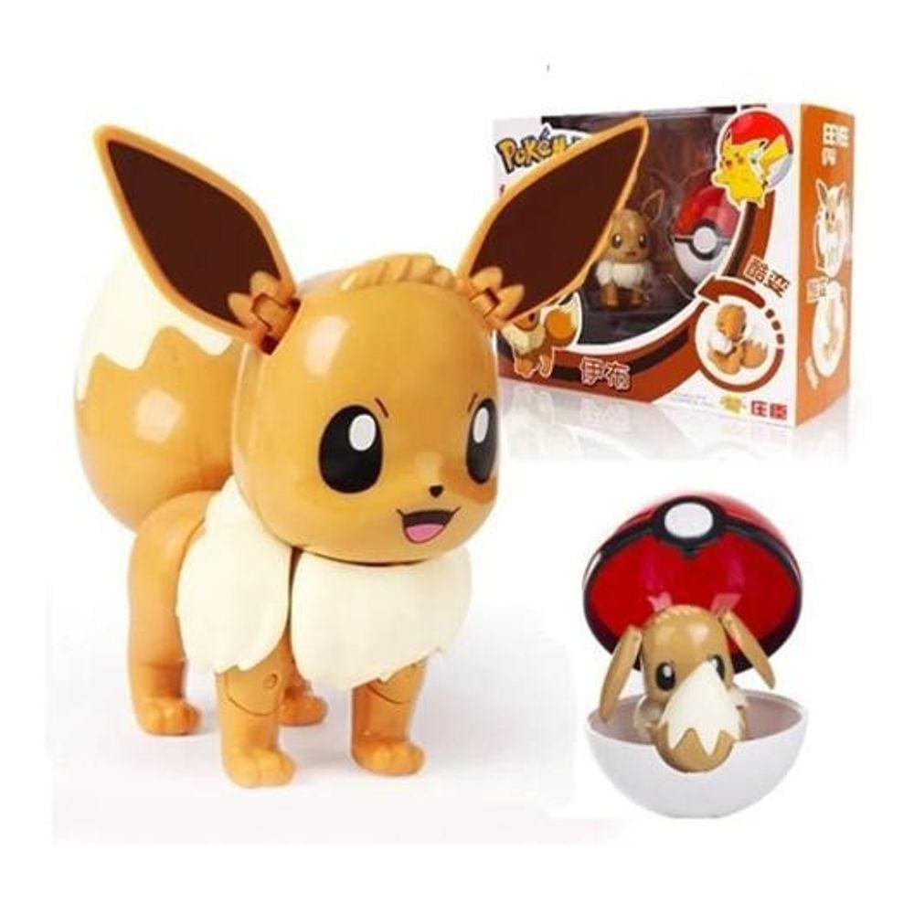 Boneco Brinquedo Articulado Lucario Pokémon Pokébola PokeBall em