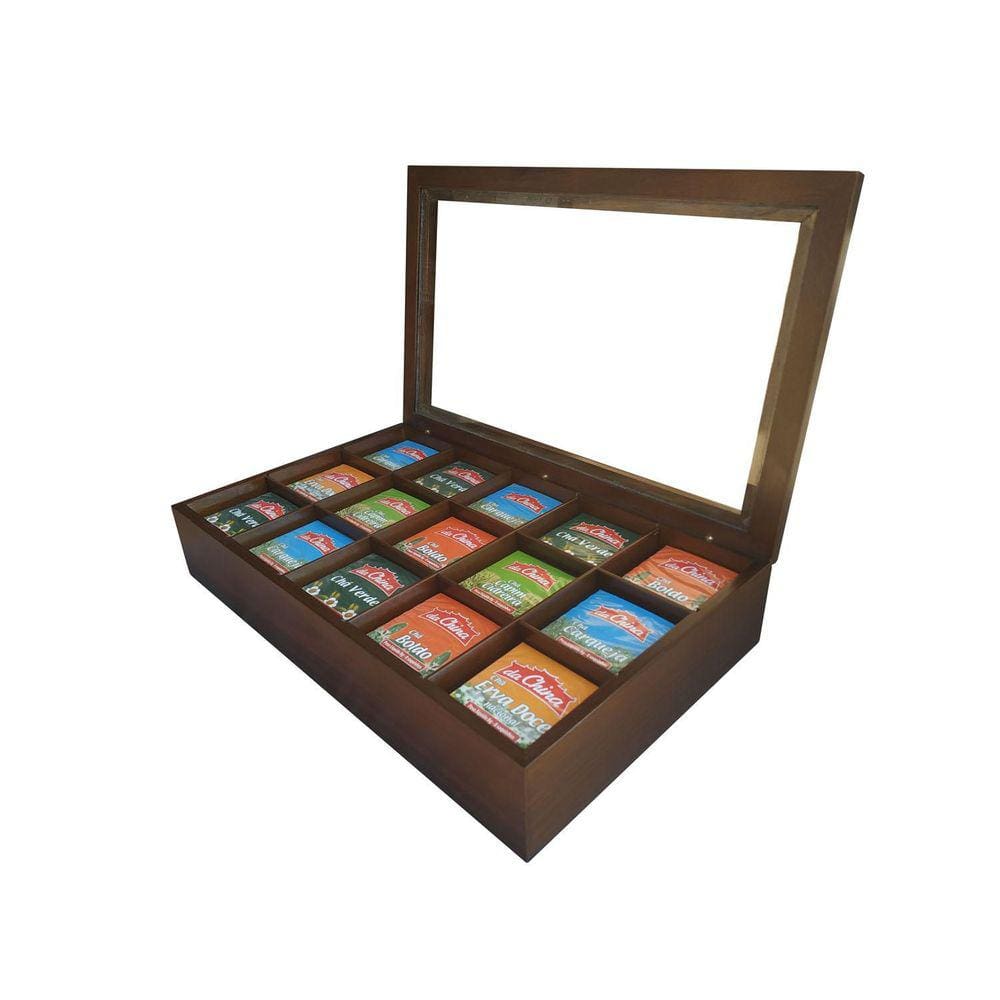 Caixa para 15 Chá MADEIRA - Padrão Imbuia