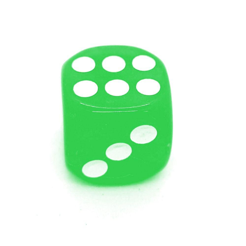 Dado Verde 6 Lados 14mm Orixás Umbanda Ogum Zé Pilintra Un