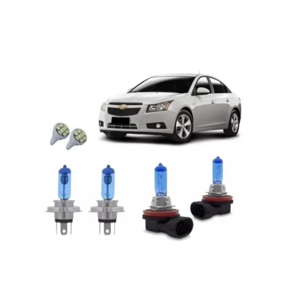 Kit Lâmpada Super Branca 8500K Led Cruze 2011 2012 2013 2014