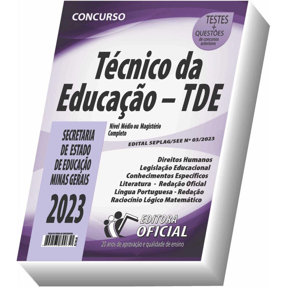 Apostila SEE - MG - Técnico da Educação (TDE)