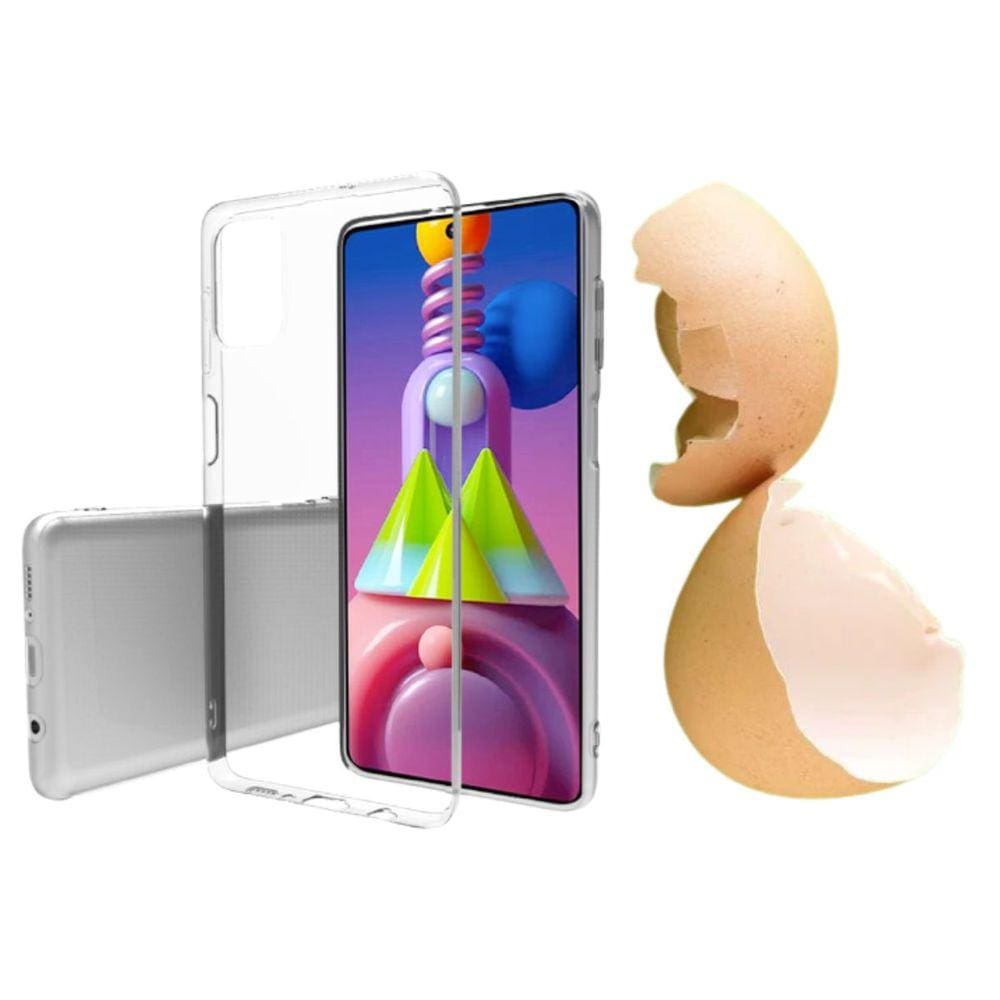 Capa de Silicone Casca de Ovo Macia para Galaxy M51 Tela 6.7