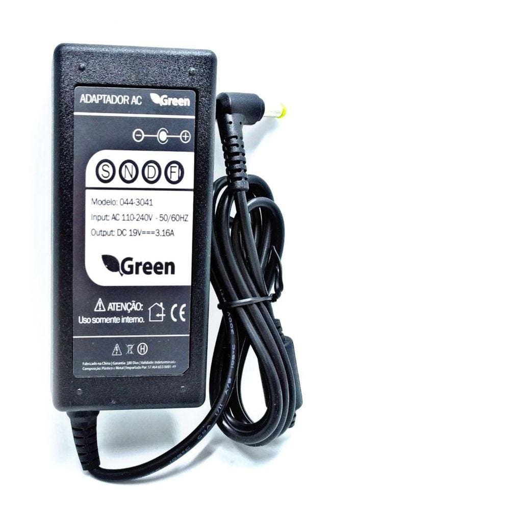 Fonte Notebook Samsung 19V 3.16A Pino 5.0 Bivolt Chipsce