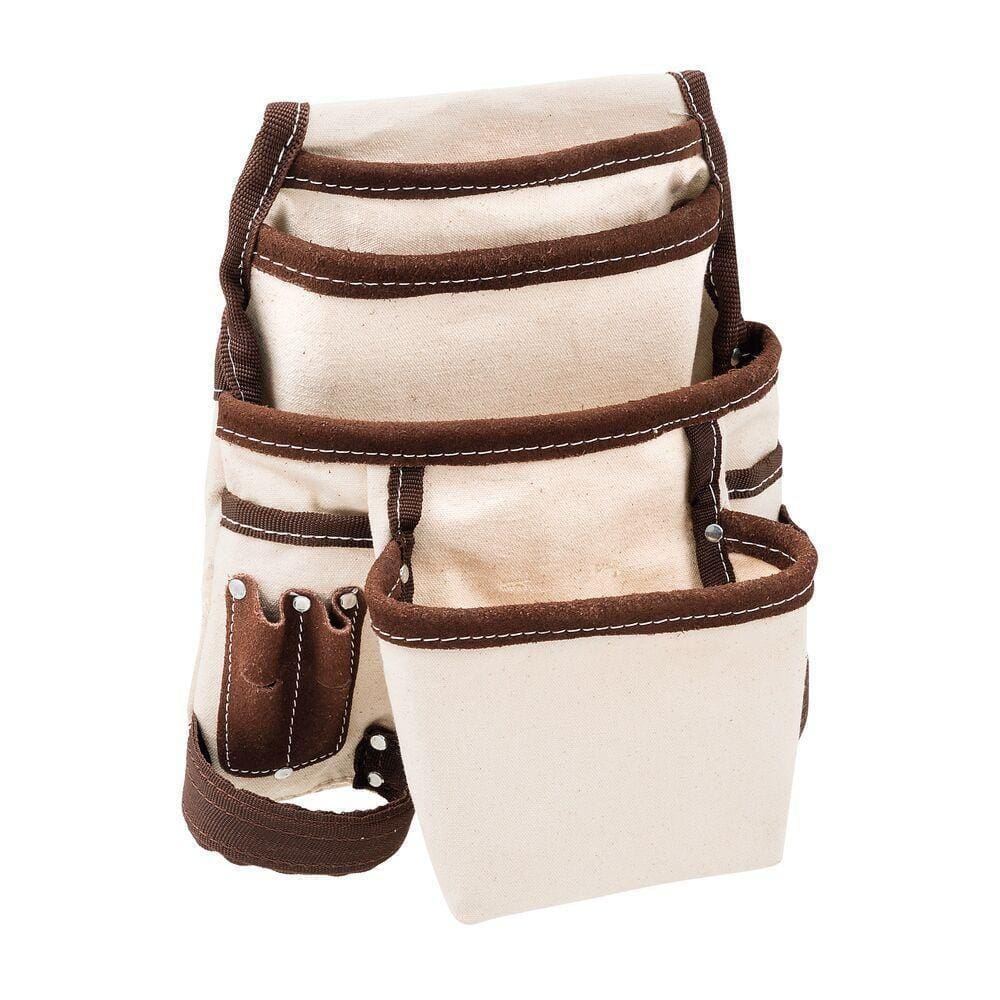 Pochete Ferramentas Em Lona 5 Bolsos, Portatrena,