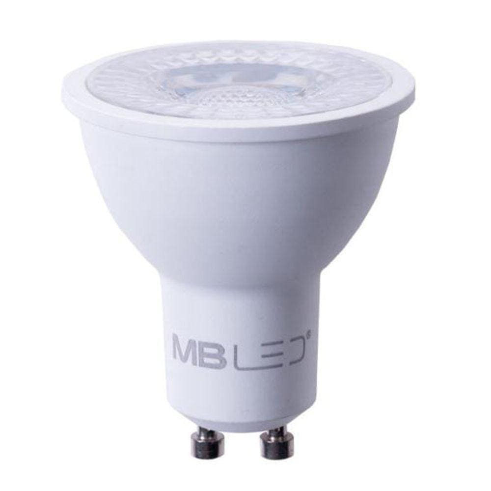 Kit 10 Lampada Led 3000K 6W Dicroica Mr16 Branco Quente