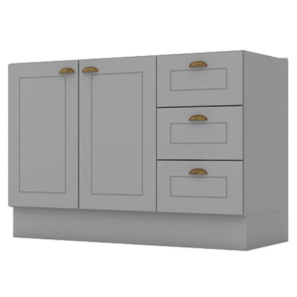 Balcão de Pia 120 cm Americana Cinza - Henn