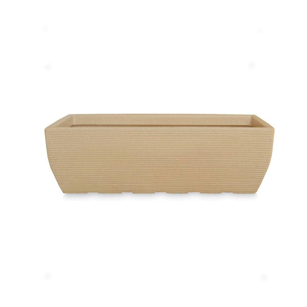Vaso De Planta Floreira Retangular Polietileno 80X30 Areia