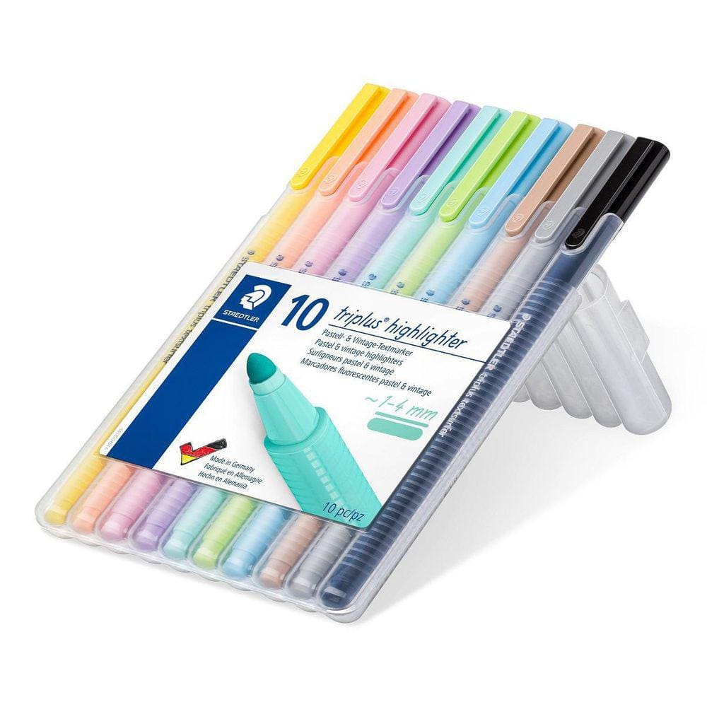 Marca Texto Staedtler Triplus Pastel 10 Cores