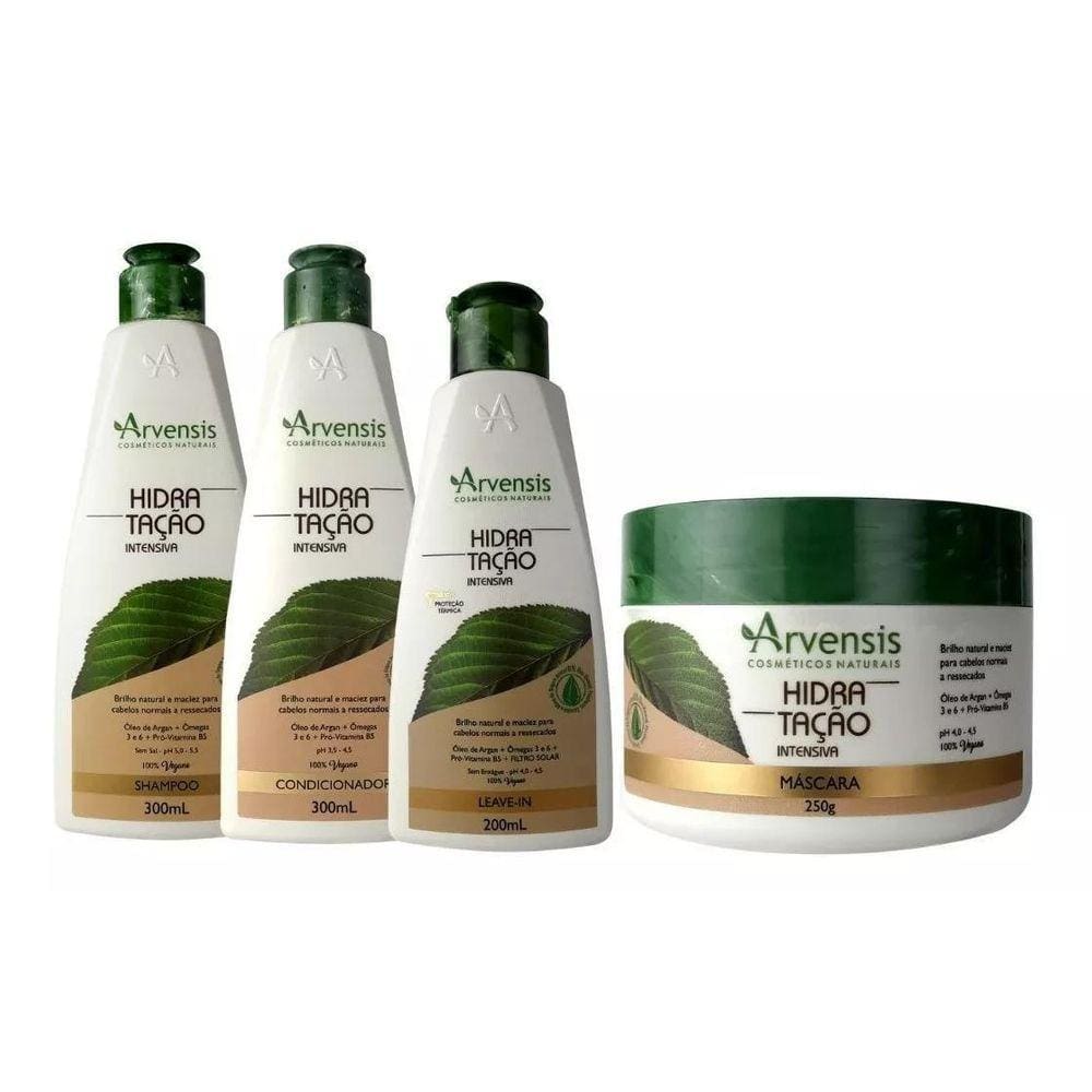 Kit Arvensis Hidratação Shampoo Cond. Leave-In Mascara 250G