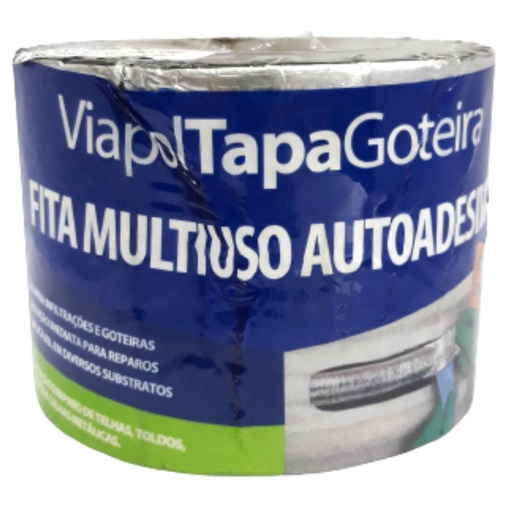 Manta Asfáltica Aluminizada Telhado Auto Adesiva Largura 45Cm