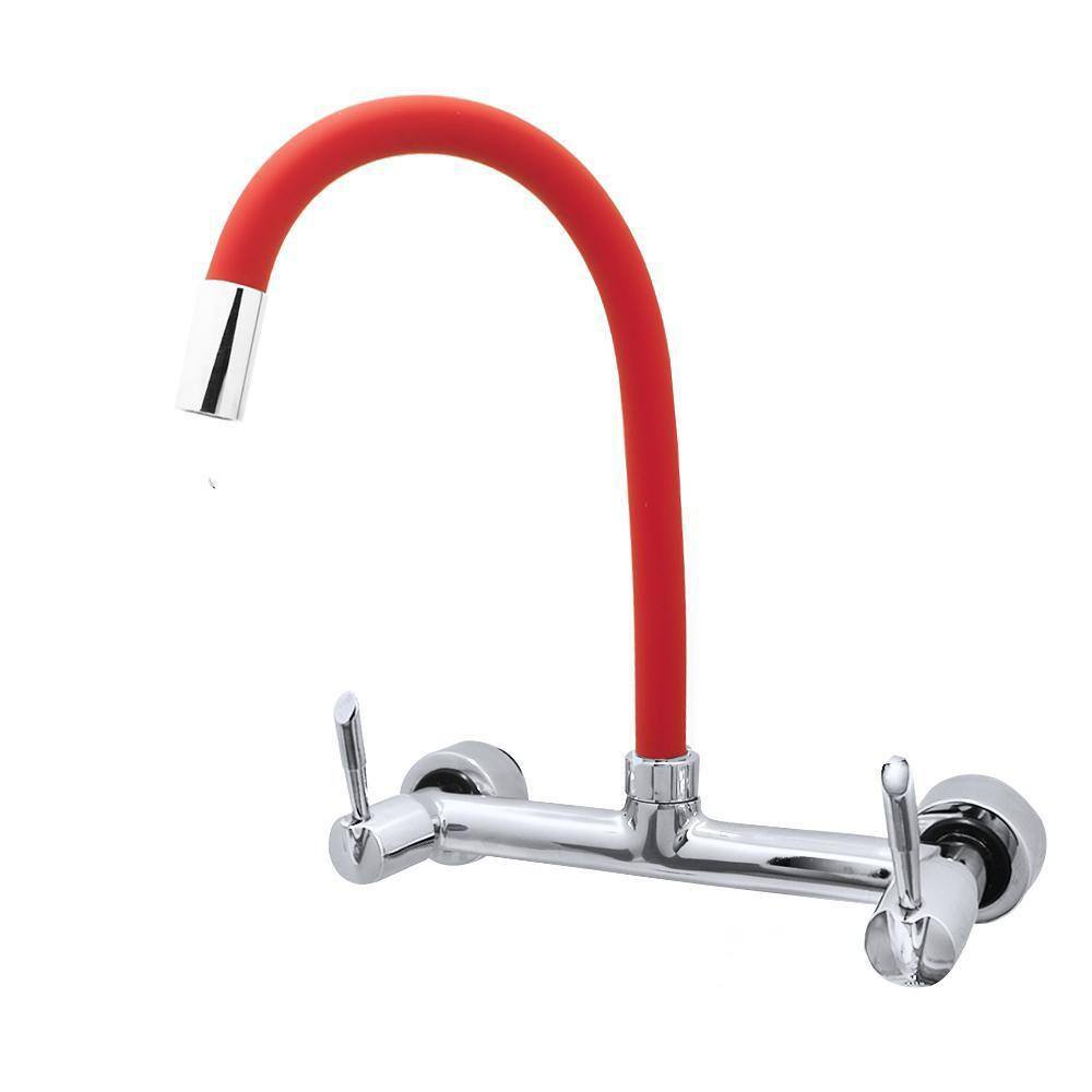 Misturador De Parede Tubo Flexível Vermelho 1/4 Volta C61