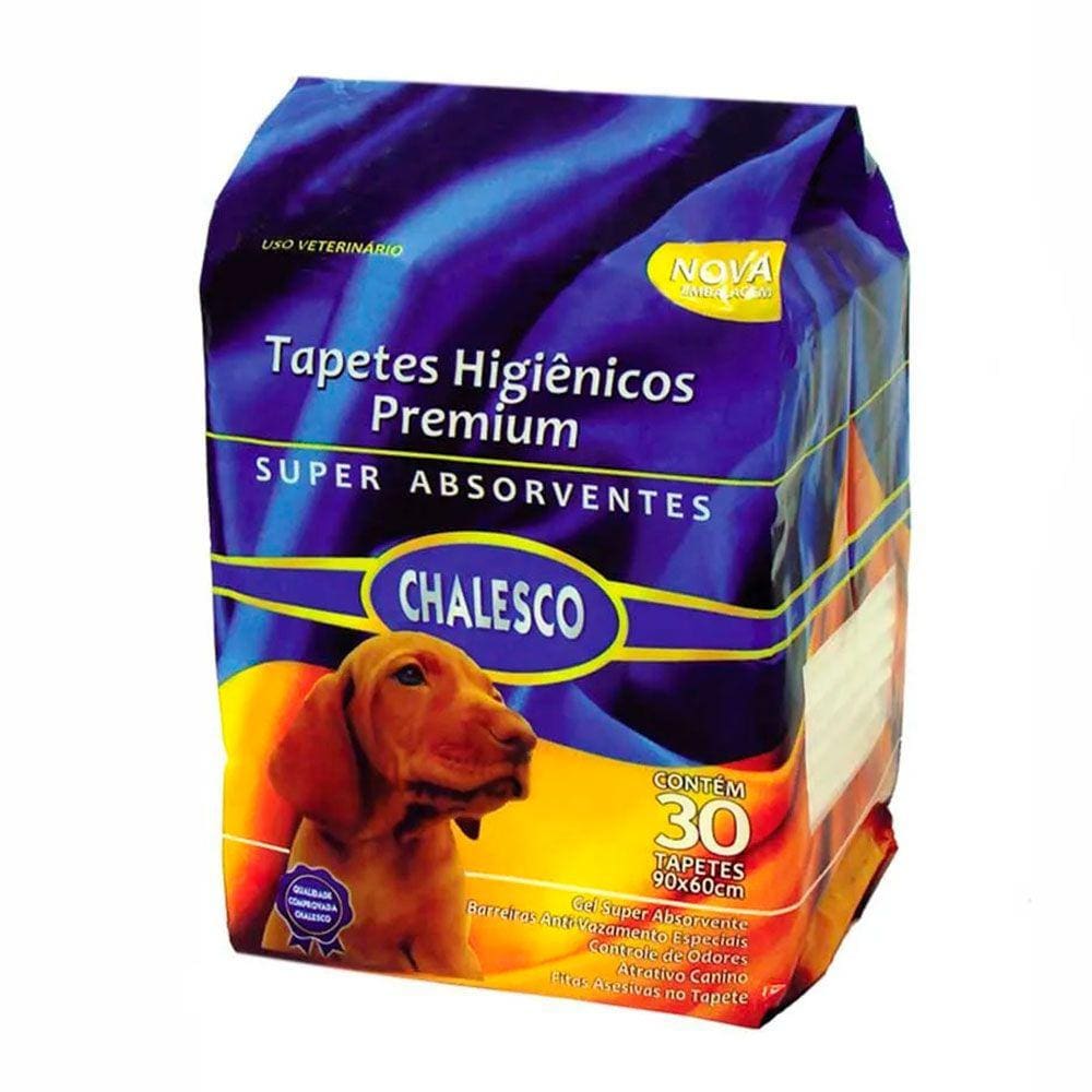 Tapete Higienico Para Caes Chalesco C/30 Unidades