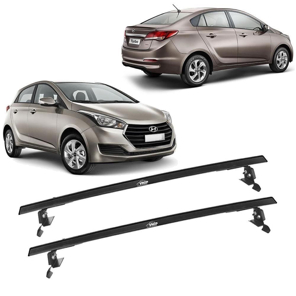 Rack Teto Vhip Alumínio Esporte Hb20 12 Ate 19 Hatch E Sedan