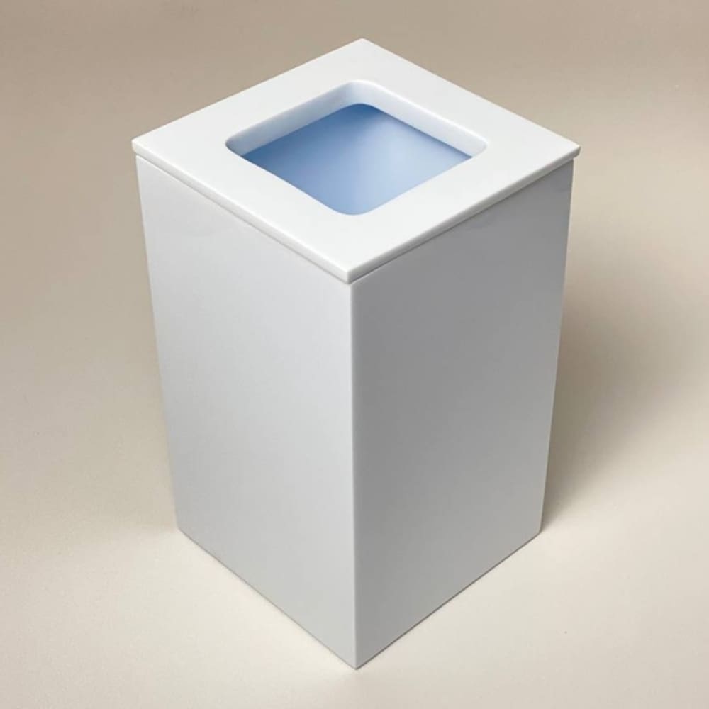 Lixeira Quadrada Vazada 5,5L Em Resina Branco