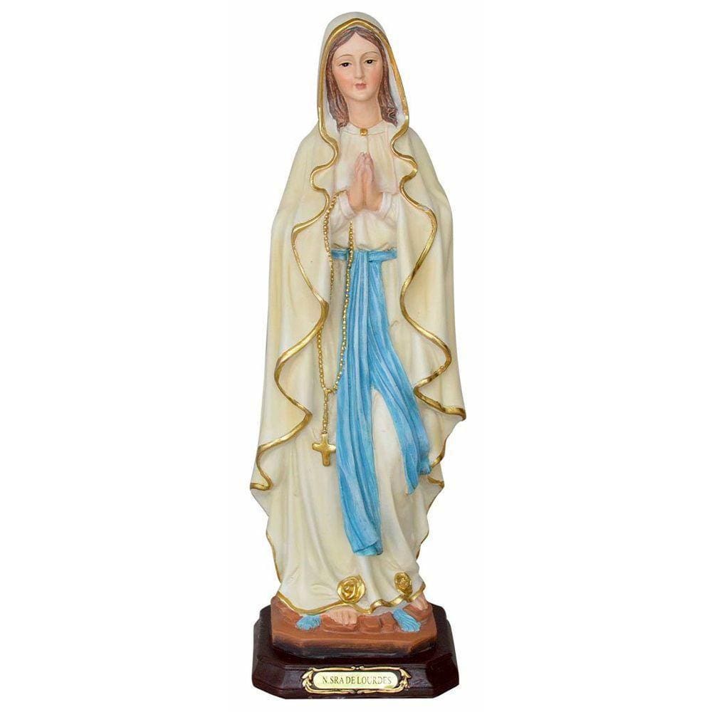 Santa Imagem Nossa Senhora De Lurdes Resina 31cm