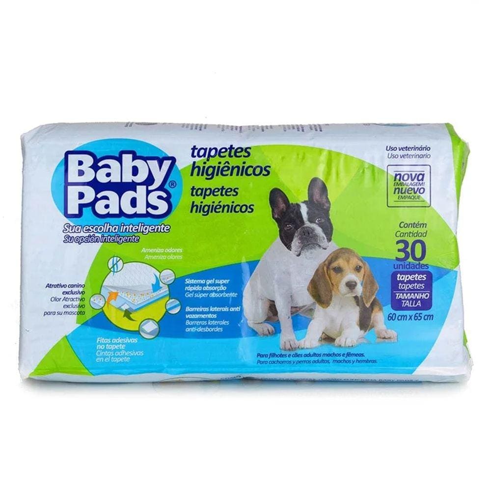 Tapete Higienico Cães Baby Pads C/30 Unidades