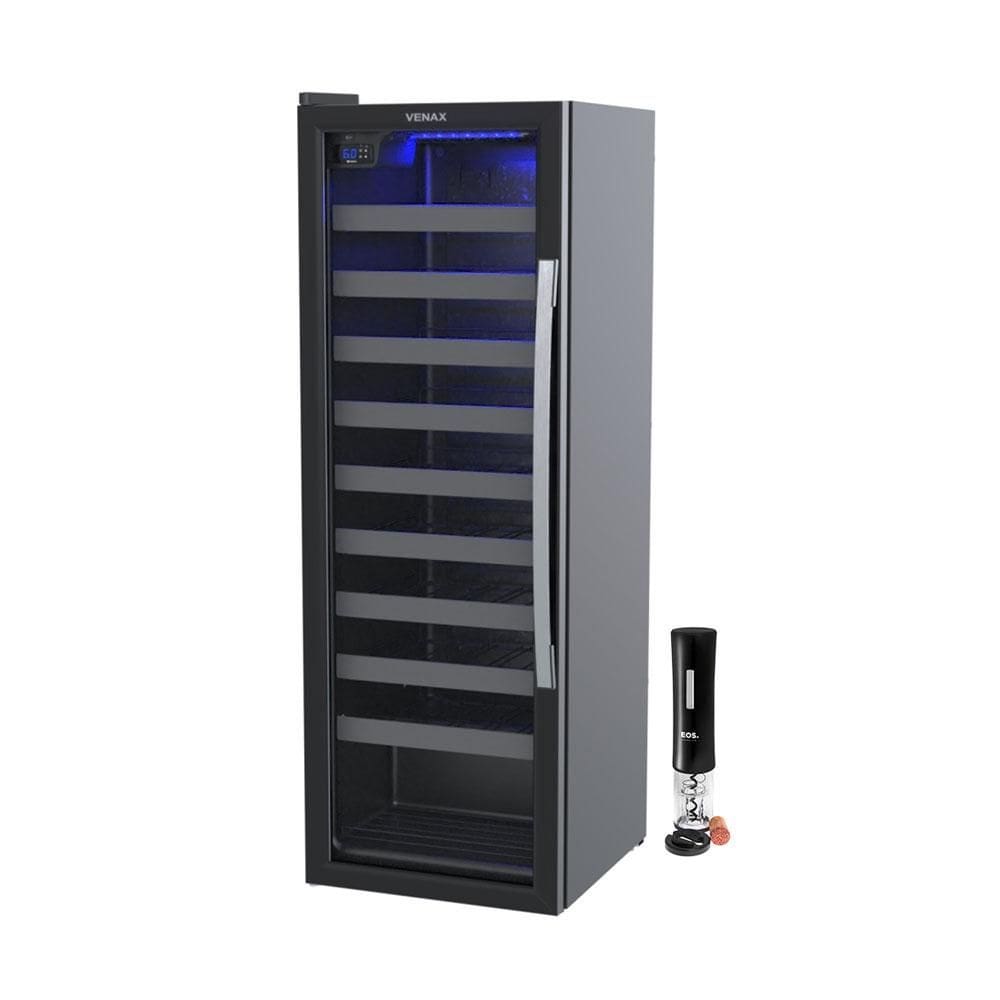 Adega Piubella 200 50 Garrafas 200L Porta Invertida 127V Venax com Abridor Elétrico Preto
