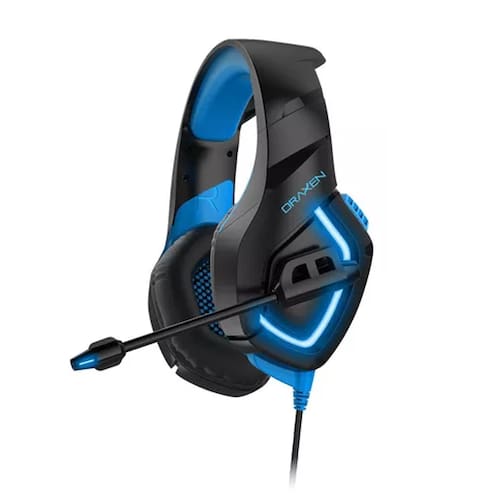 imagem-Headset Gamer Draxen Dn100 Preto E Azul - Cor: Preto/Azul