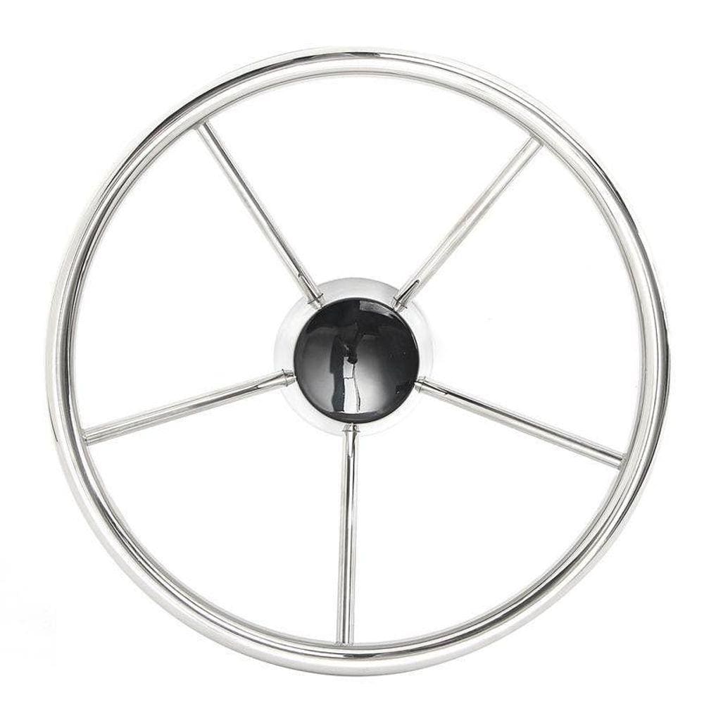 Volante Em Aço Inox Para Embarcações Com 398Mm 5 Raios