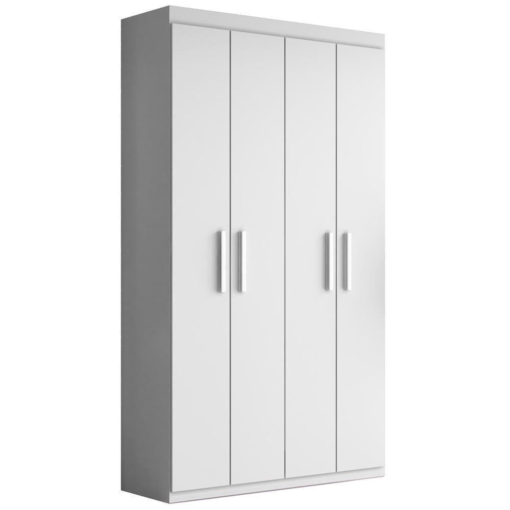 Armario Multiuso Duplo 4 Portas 2000194 Branco Brilho Armoveis Branco Brilho