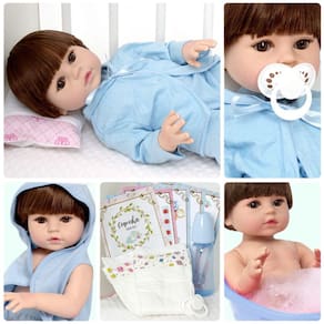 Bebe Reborn Menino 100% Silicone 57 Cm - Gael em Promoção na