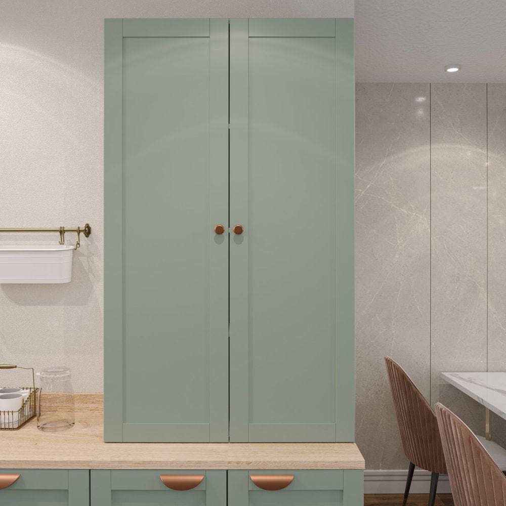 Armário Alto Aéreo 2 Portas 135cm Arizona CabeCasa MadeiraMadeira Branco/Menta