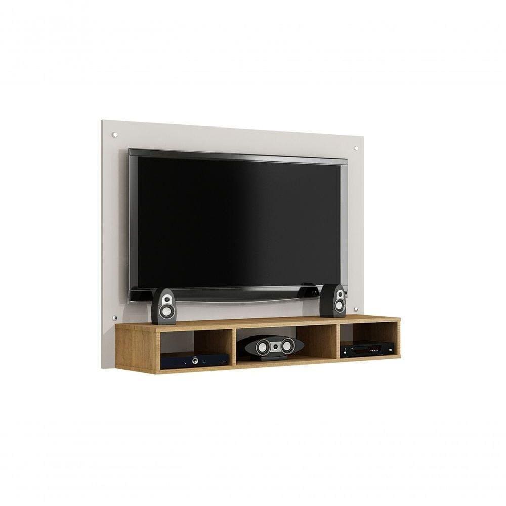 Painel Para Tv Ate 46 Polegadas Atena Valdemoveis Off White/Cinamomo
