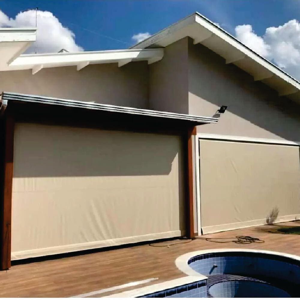 Toldo Cortina Bege - 3,30m x 1,60m - kit completo