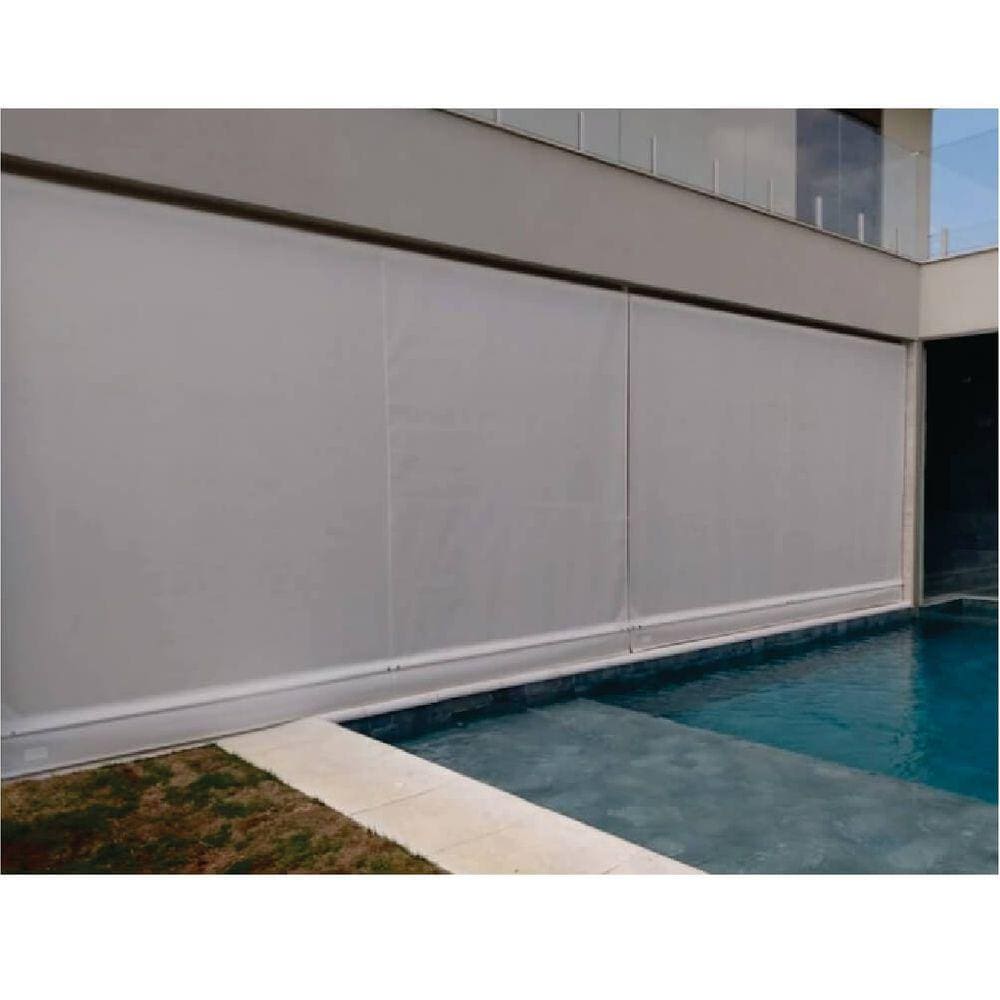 Toldo Cortina Cinza - 3,60m x 3,20m - kit completo