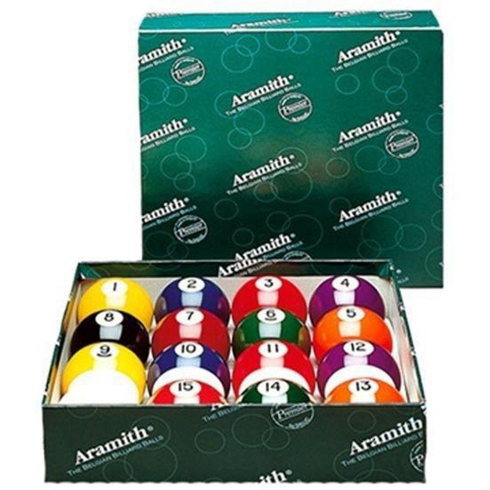 Bolas Numeradas 54mm Faixadas Montante Sports Para Sinuca Bilhar