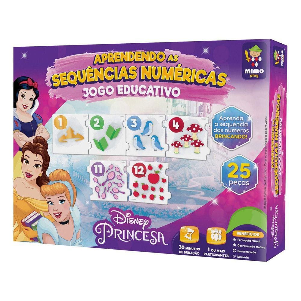 Jogo Aprendendo As Sequências Numéricas Princesas