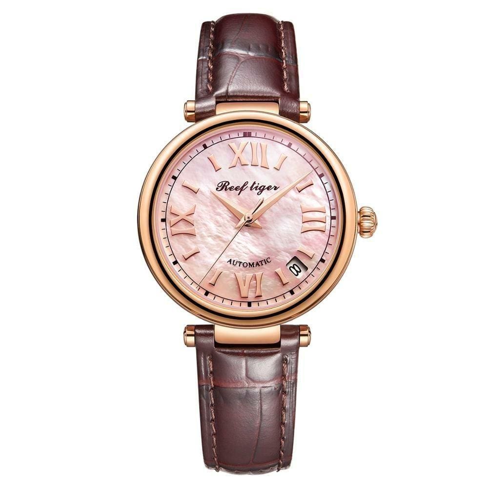 Relógio Feminino Reef Tiger Rga1595-pww à Prova D`água Marrom