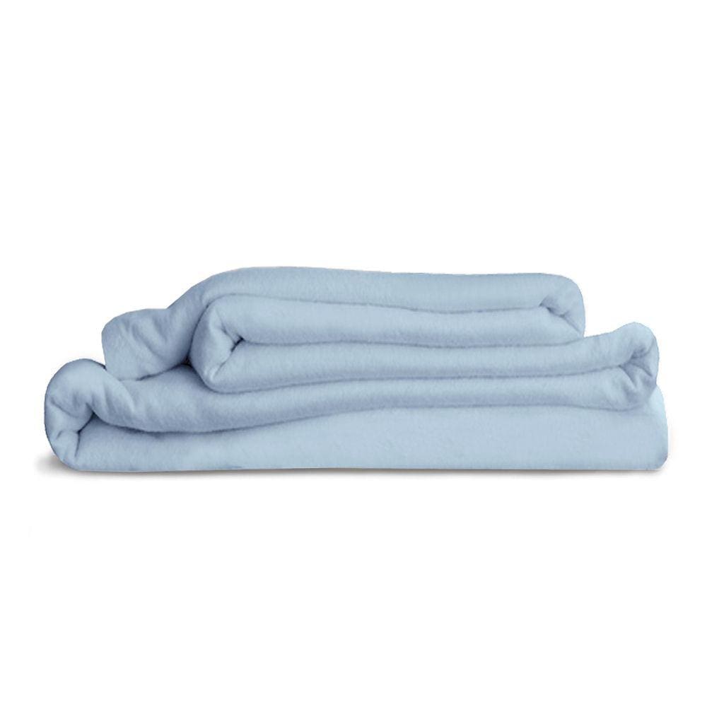 Lençol De Berço Avulso 100% Algodão Flanela Tognato Azul
