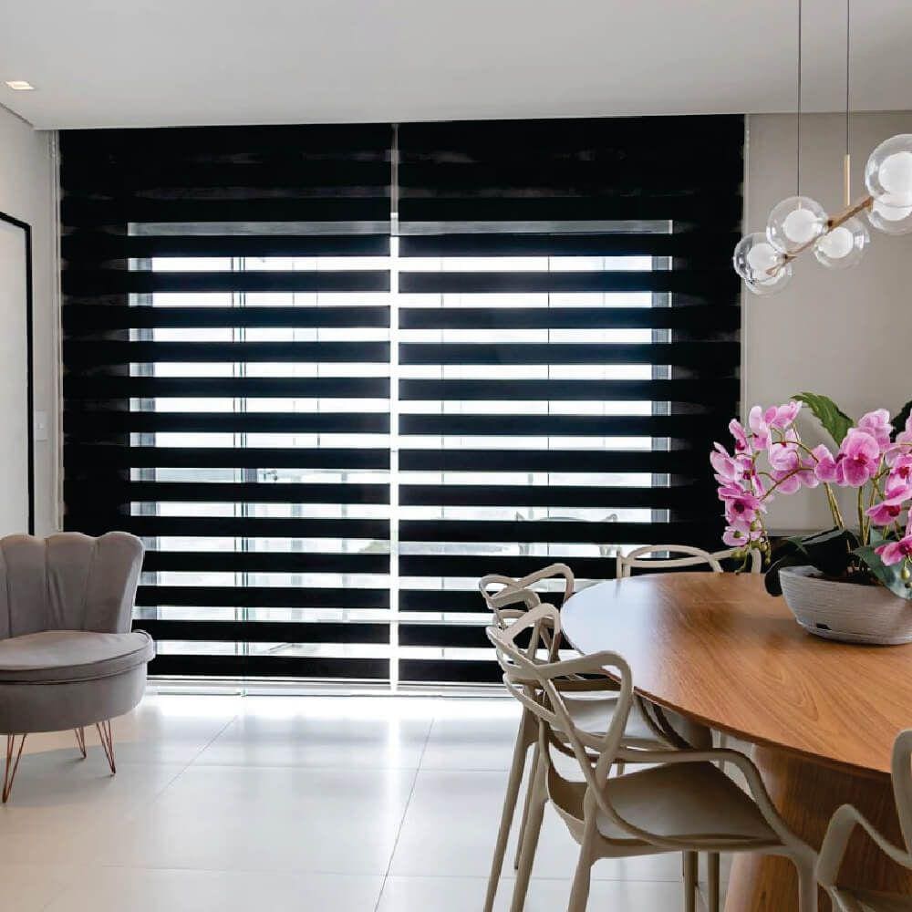 Persiana Double Vision Preto - 2,30m x 1,20m