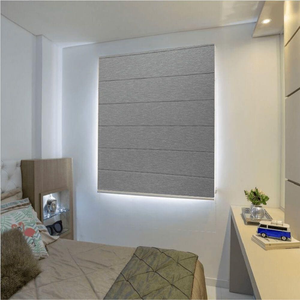Persiana Romana Blackout Cinza - 2,30m x 1,70m