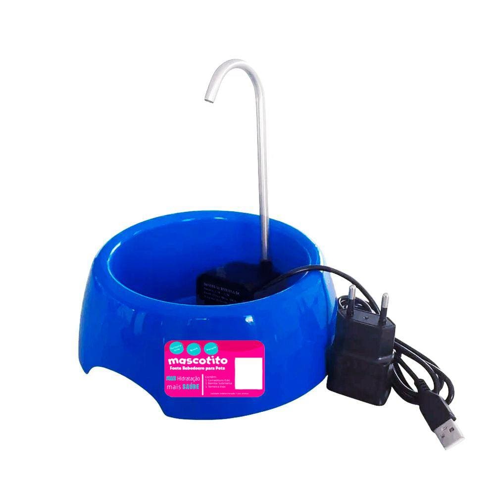 Fonte Bebedouro Mascotito Bivolt Azul