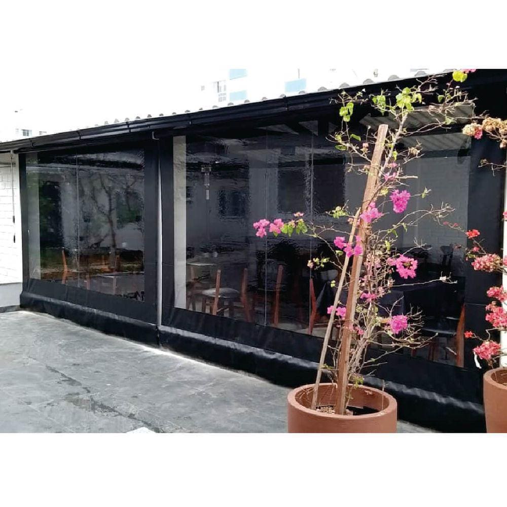 Toldo Cortina Preto c/ visor - 2,70m x 3,10m - kit completo