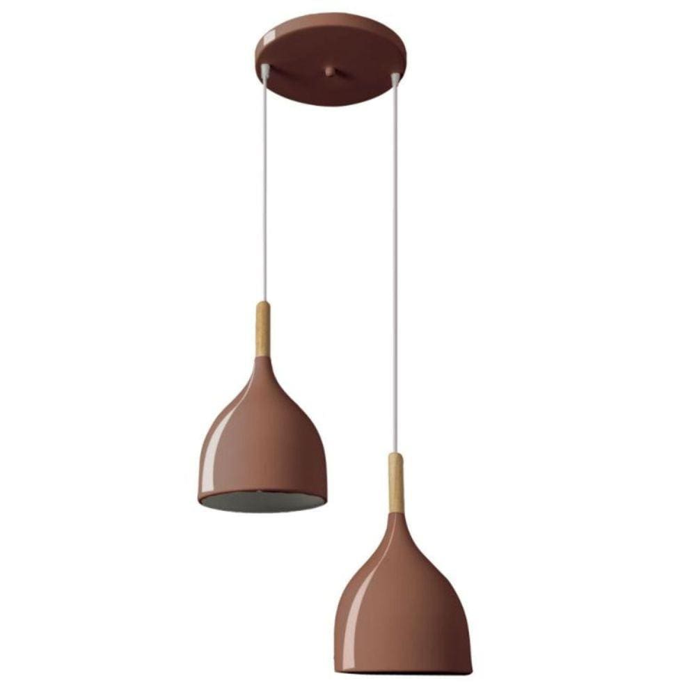 Pendente Aquarela Gota 2 Luzes AQG2X1725PDTC Bronzearte