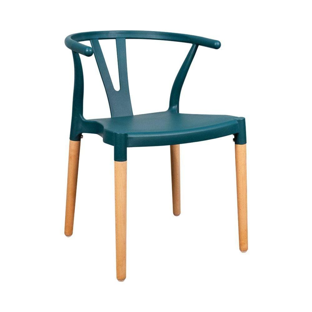 Cadeira Polipropileno Wishbone Verde Escuro