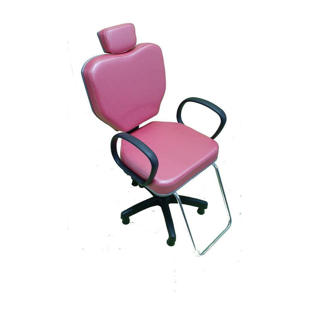 Poltrona Cadeira Para Salão Cabeleireiro Maquiagem Pink