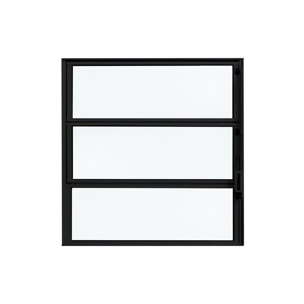 Janela de Alumínio Basculante 60x60cm Fortline Atlântica Preto
