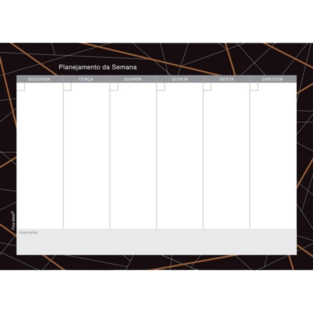 Bloco Planner Semanal 52 fls 90g Geométrico Fina Ideia