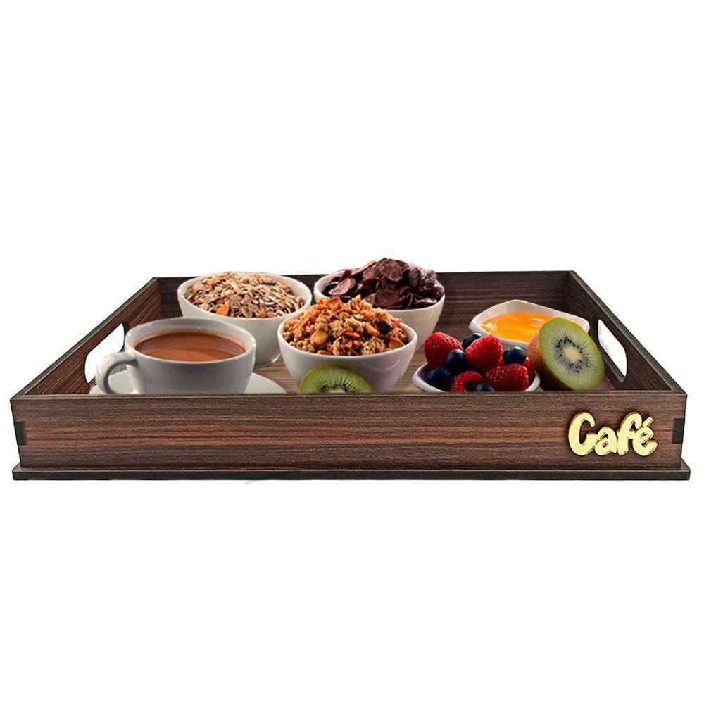 Bandeja Decorativa para Café da Manhã Café na Cama Presente
