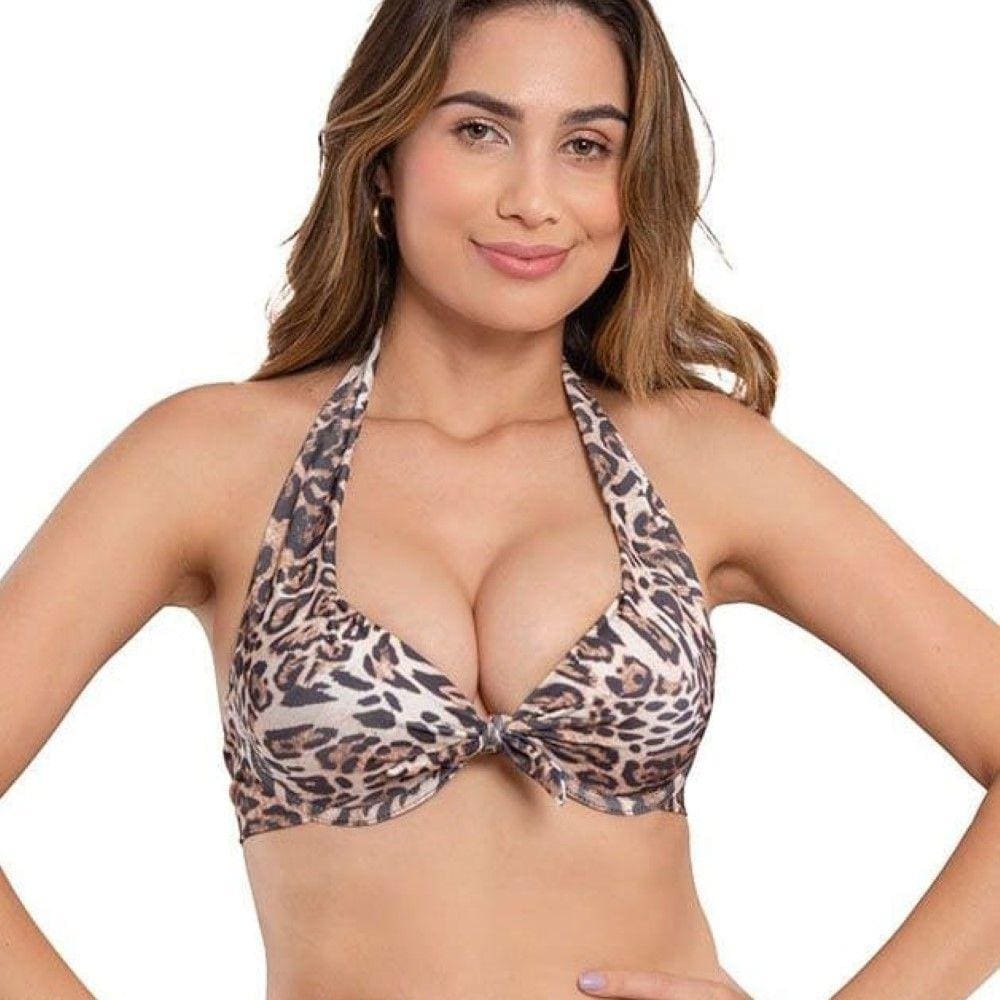 Top Onça Feminino Confortável Estiloso Meia Taça Elegante Versátil