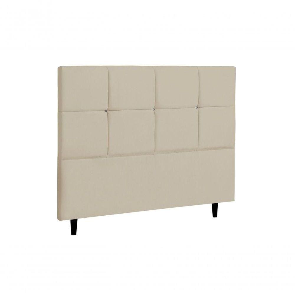 Cabeceira Solteiro Jbe Moveis Londres 94Cm Bege Para Cama Box 88Cm Decoração Quarto