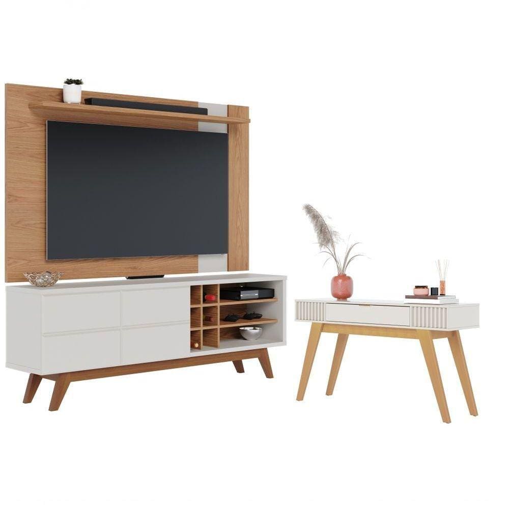 Conjunto Home Para Tv E Aparador Diana Freijo Off-white